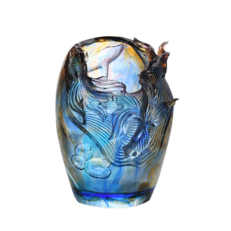 Vása Gloine: Seomra Maireachtála Sómhar Sofaisticiúla Socrú Bláthanna Gloine Criostail Sealbhóir Bláthanna Caomhnaithe Ealaíne Baile Tábla itheacháin Ornáid Maisiúil “Bláthanna a Chur le Brocade”