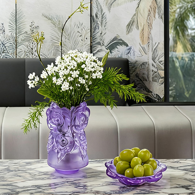 Próiseas Réitigh Céir Chaillte Maisiúchán Baile Gloine Vása Gloine Criostail “Rose Vása”