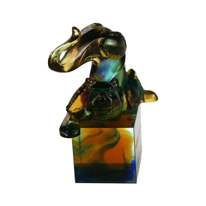 Séala criostail gloine tíogair