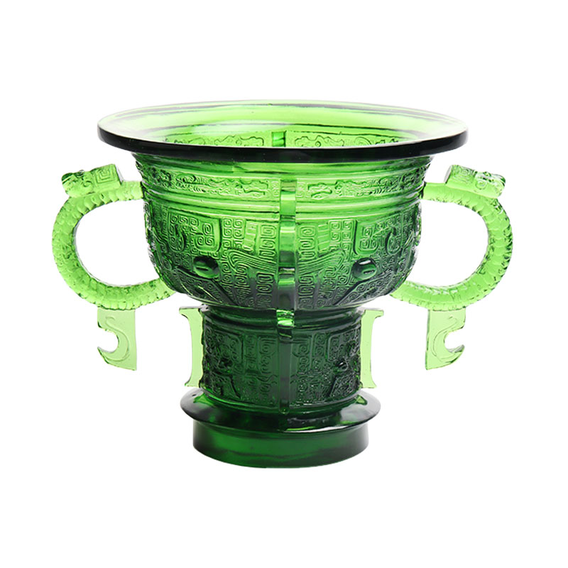 Tripod Sínis le láimhseáil chluasa dragan agus patrún dealga