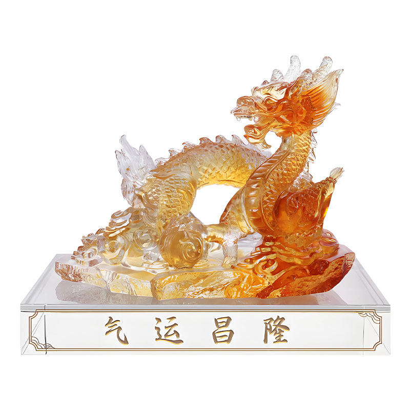 Fortune Rathúil - Ornáid dragan criostail éadrom ómra liuli