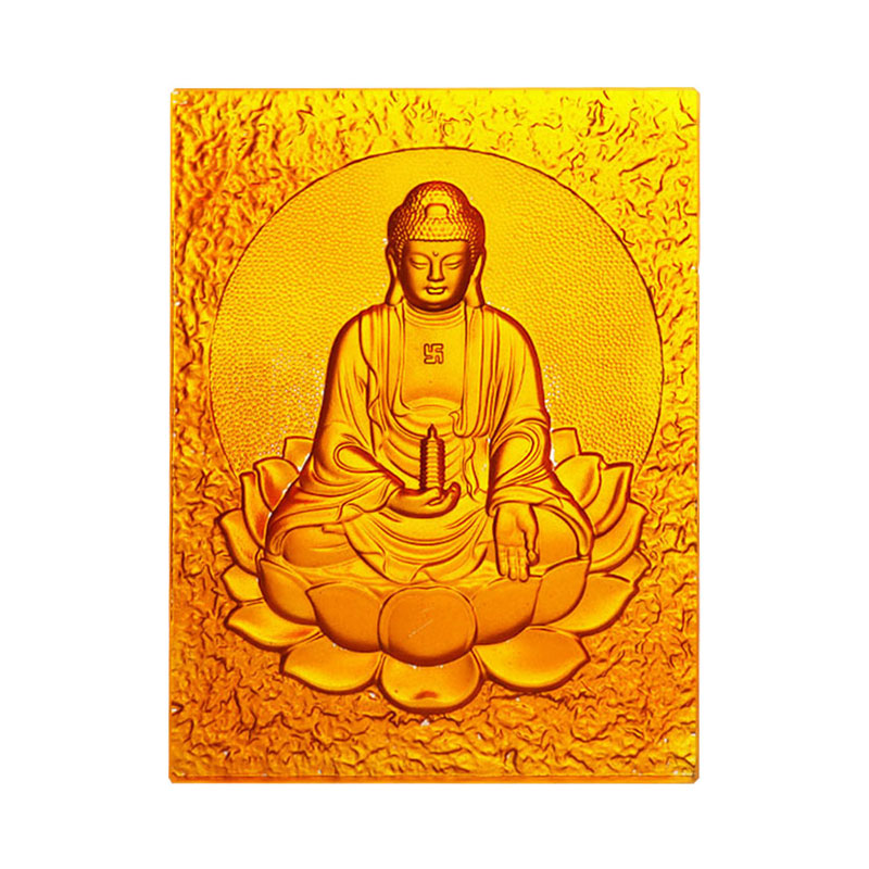 Bríce Gloine Crystal Golden Buddha Leigheas Oirthearach