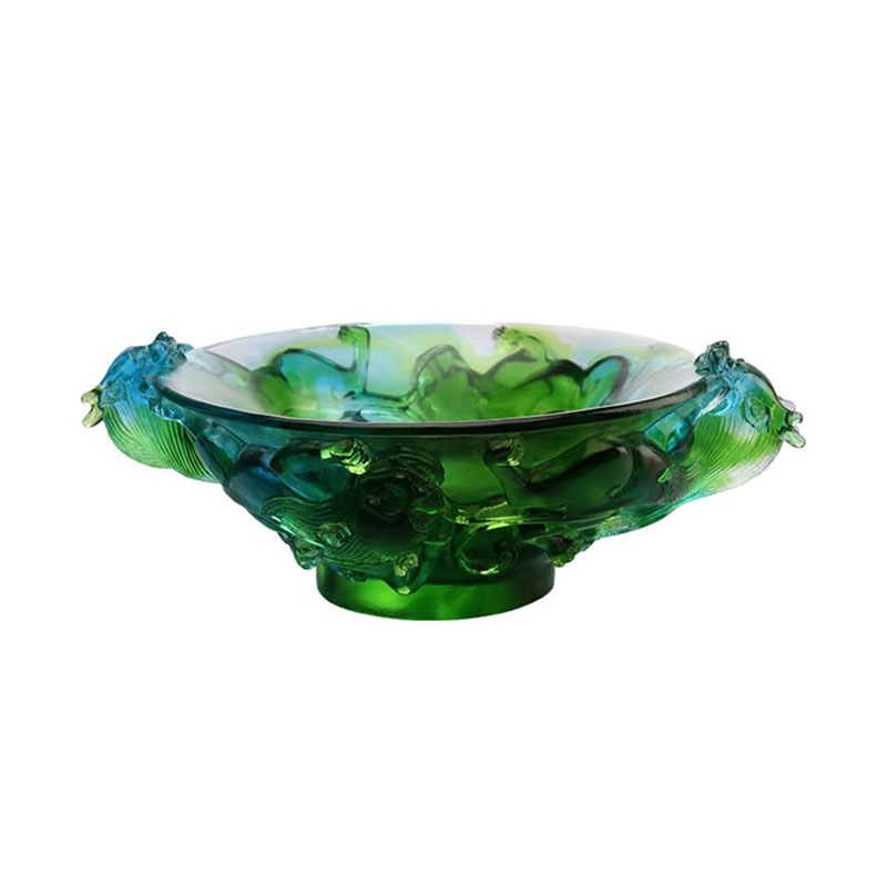 Pláta torthaí gloine trédhearcach glas