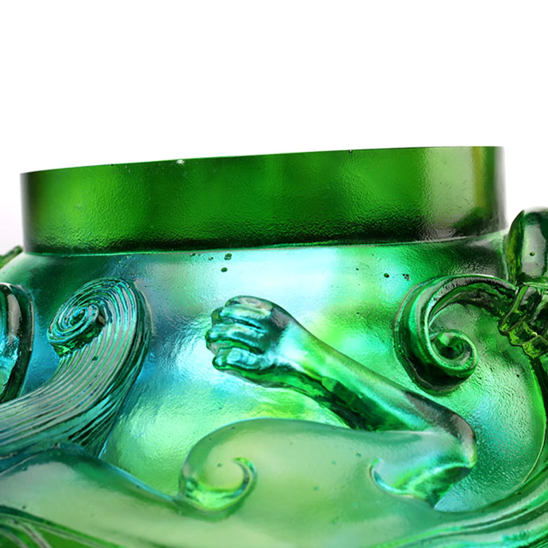 Pláta torthaí gloine trédhearcach glas