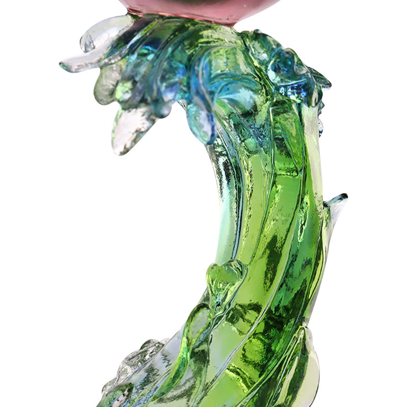 Coinnleoir cruth Lotus Crystal Glass