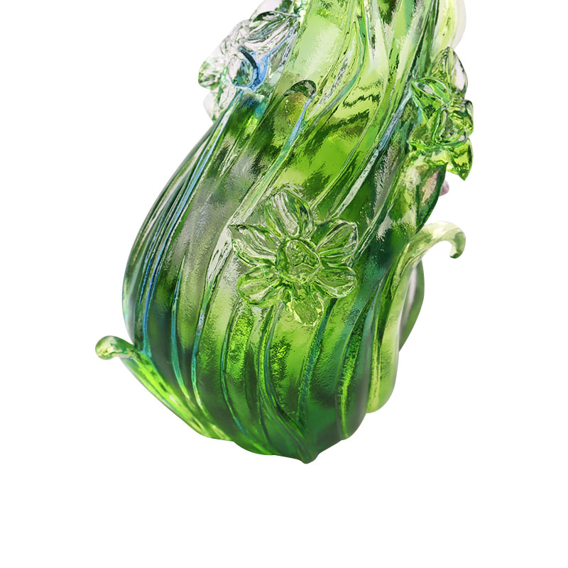 Coinnleoir cruth Lotus Crystal Glass