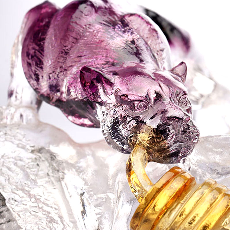 Tráidire Torthaí Oval Gloine Maisiúil Ealaíne