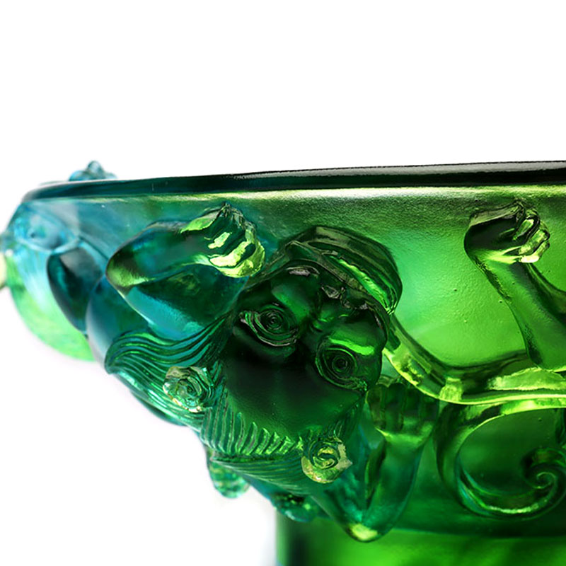 Pláta torthaí gloine trédhearcach glas