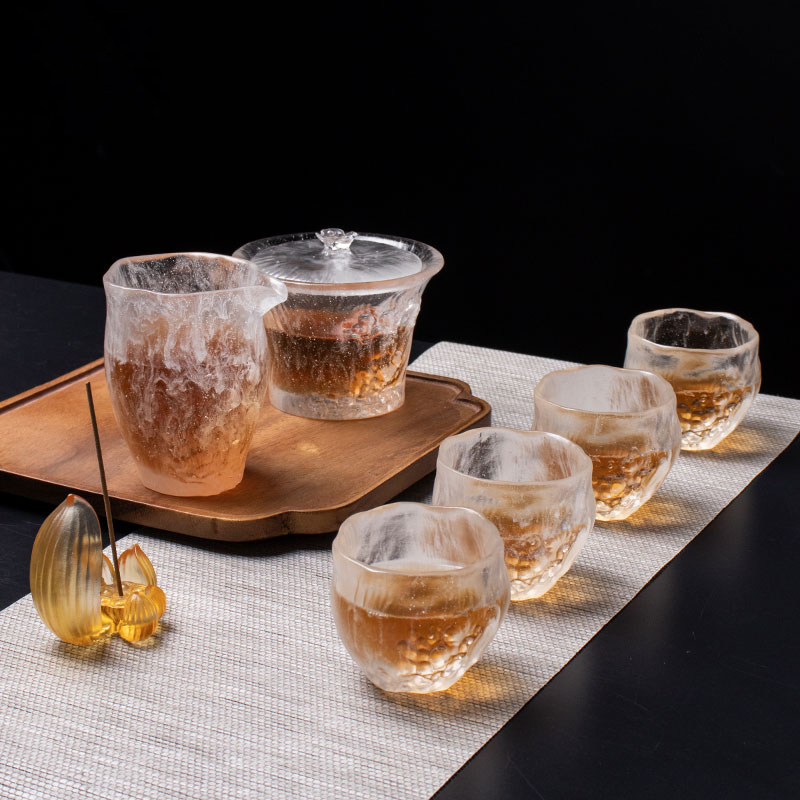 Cupáin Tae Glan Socraithe Le Lids