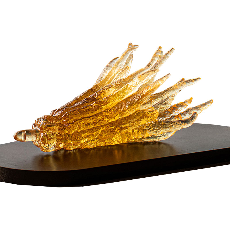 Sealbhóir incense gloine daite órga múnlaithe láimhe