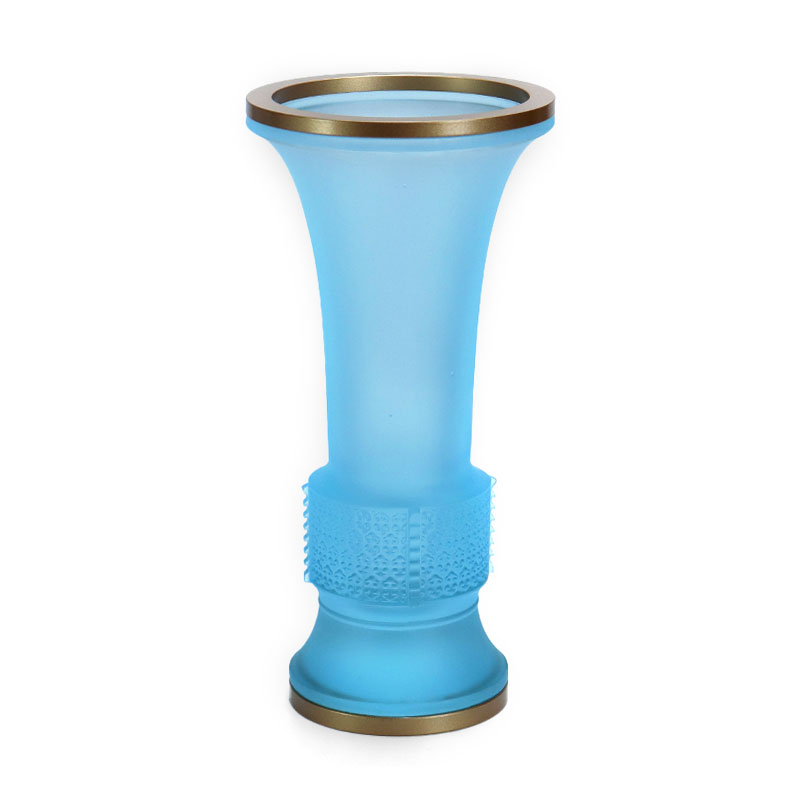 Solas gorm sraith Ruyi Tairiscintí altóra Búdachais Gloine Set