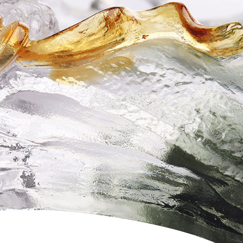 Tráidire Torthaí Oval Gloine Maisiúil Ealaíne