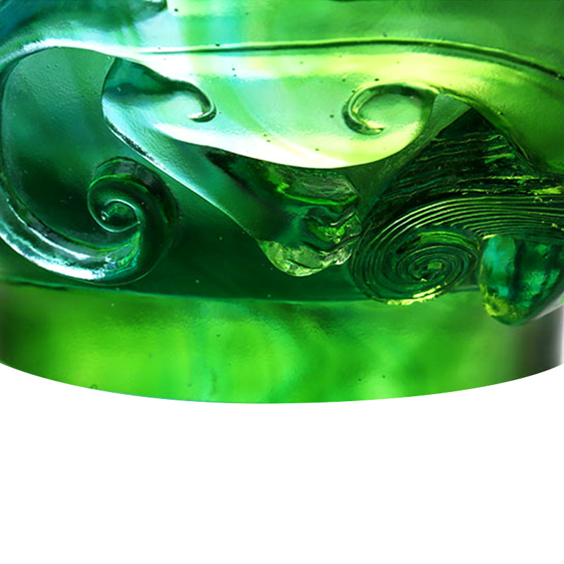 Pláta torthaí gloine trédhearcach glas