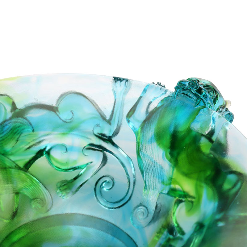 Pláta torthaí gloine trédhearcach glas