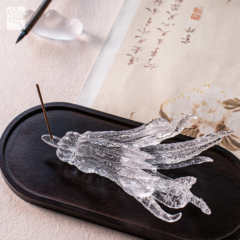 Sealbhóir incense gloine daite órga múnlaithe láimhe