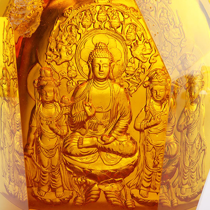 Dealbha Criostail Amitayus Buddha