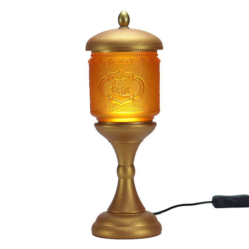 Tairiscintí gloine don teampall Búdaíoch chun saibhreas agus taisce a thabhairt