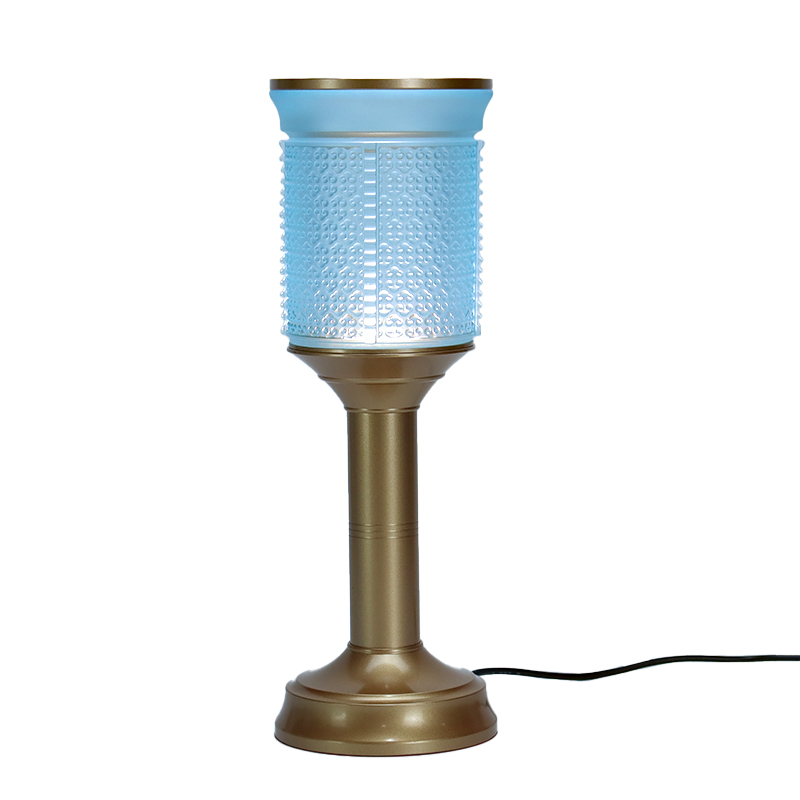 Solas gorm sraith Ruyi Tairiscintí altóra Búdachais Gloine Set