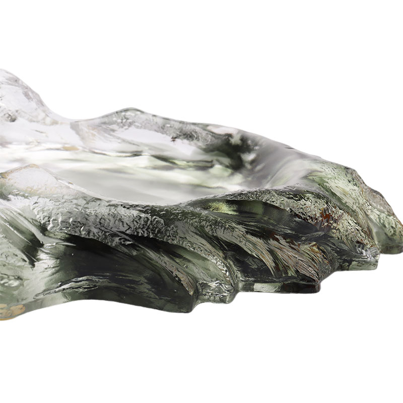 Tráidire Torthaí Oval Gloine Maisiúil Ealaíne