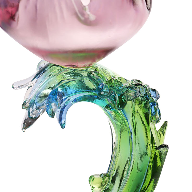 Coinnleoir cruth Lotus Crystal Glass