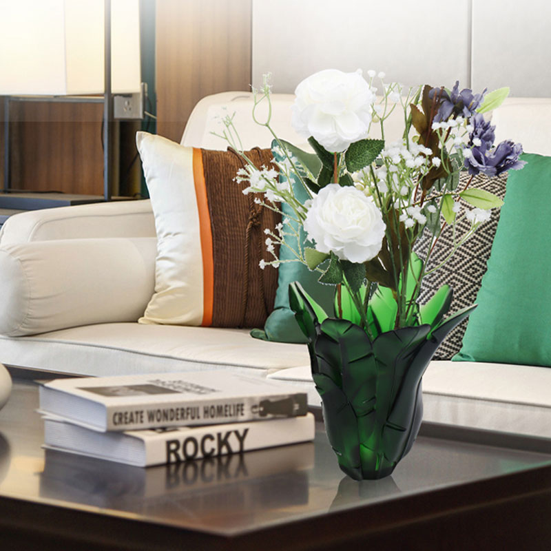 Maisiú Baile Vása Gloine Leaf Banana Glas