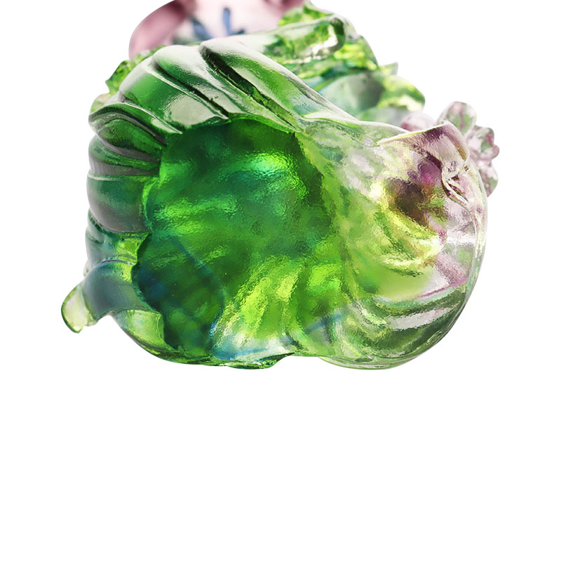 Coinnleoir cruth Lotus Crystal Glass