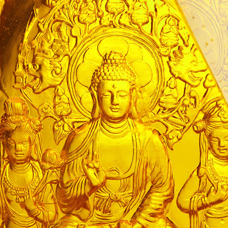 Dealbha Criostail Amitayus Buddha