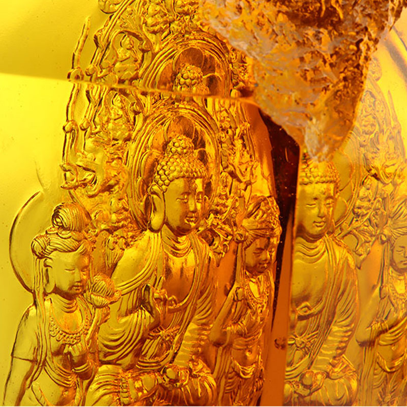 Dealbha Criostail Amitayus Buddha