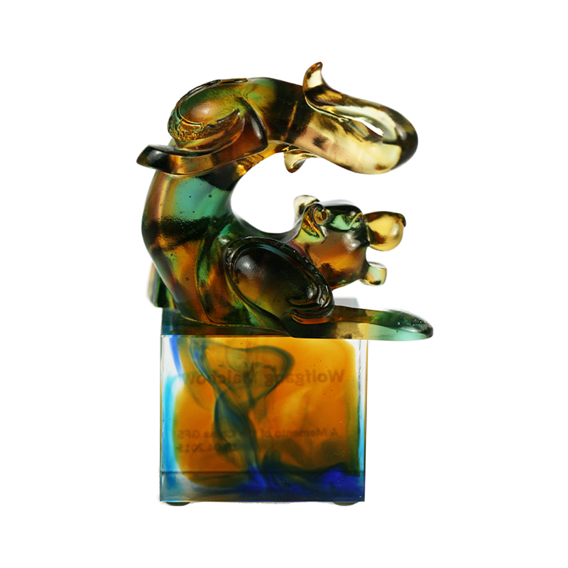 Séala criostail gloine tíogair