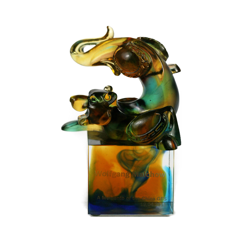 Séala criostail gloine tíogair