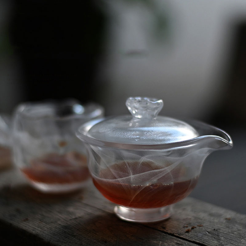 Socrú Tae Gloine Trédhearcach le Teapot, Corn Tae