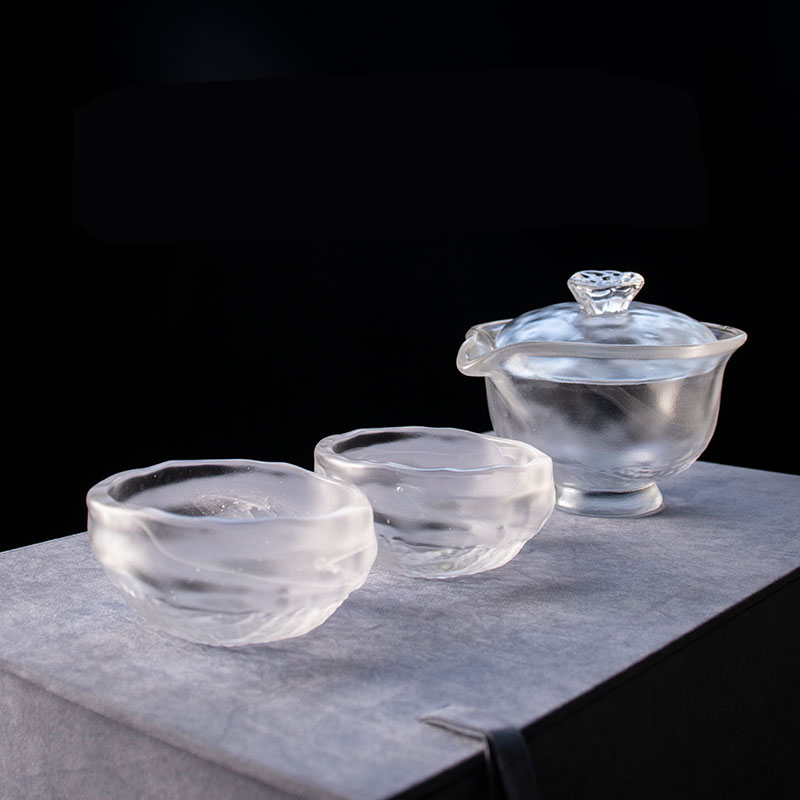 Socrú Tae Gloine Trédhearcach le Teapot, Corn Tae